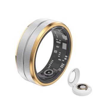 Смарт кольцо Smar Ring KDBAO Тонометр Счетчик калорий Gold-Gray