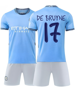 Форма футбольна дитяча De Bruyne (Де Брюйне) 17 Manchester City (Манчестер Сіті), сезон 24/25, 26 розмір, ріст 140-145 см, синє-блакитна