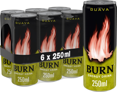 Упаковка енергетичного напою Burn Guava 0.25 л х 6 банок (5061013963206)