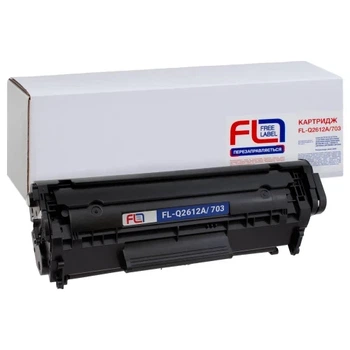 Картридж HP 12A (Q2612A), Black, Free Label (FL-Q2612A/703)