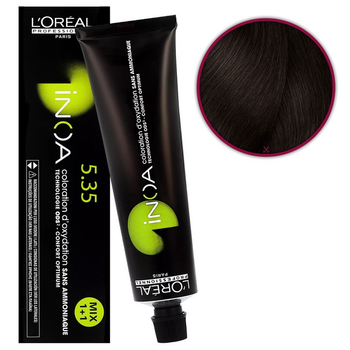Farba do włosów L’Oreal Professionnel Paris Inoa bez amoniaku 5.35 60 g (3474637129323/3474637129309)