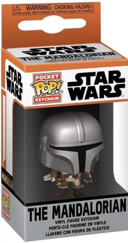 Брелок для ключей Star Wars -Мандалорец (The Mandalorian) Funko Pocket Pop Keychain Фигурка Серебро