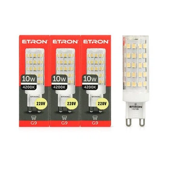 Комплект світлодіодних ламп ETRON 3шт G9 10Вт 4200K 220V 1-ELP-886-3