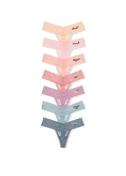 Набор трусиков Victoria's Secret (7114439124647) кружевные 7-Pack L комбинированные