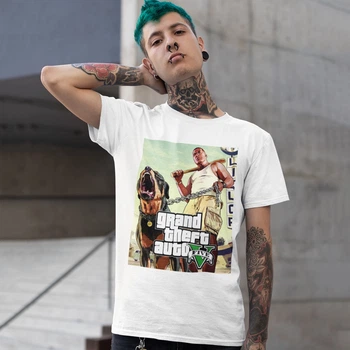 Футболка унісекс Grand Theft Auto (GTA Five V wht) L білий