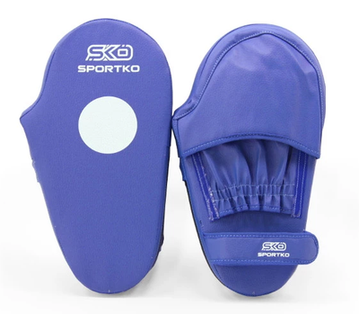 Лапы Sportko ПД4 для кикбоксинга 35х20х5см пара искусственная кожа blue