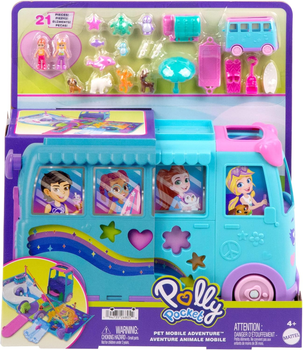 Transformujący kamper Polly Pocket Pet Mobile Adventure z akcesoriami JCC22 (0194735268054)