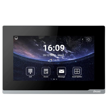 Видеодомофон с сенсорным дисплеем Dnake E416W, 7" TFT 1024 × 600, Wi-Fi, Black