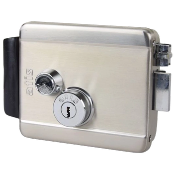 Електромеханічний замок накладний із нержавіючої сталі 12V DC 2A ATIS Lock SS CK Gray