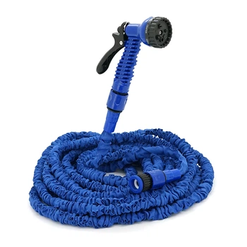 Садовый шланг KY-300B 9-30м Blue с распылителем и насадкой на кран Box
