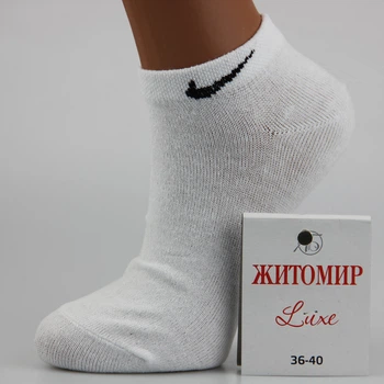 Носки женские короткие летние Luxe 23-25 размер (36-40 обувь) спорт&nbsp;Рисунок 2 белый