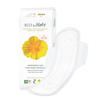 Органические прокладки Eco by Naty Night 10 шт
