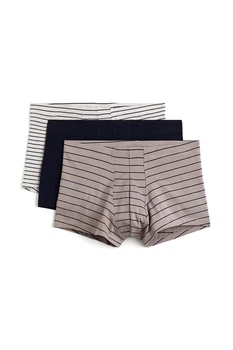 Набор коротких трусов боксеров H&M М 3 шт striped dark blue 0173