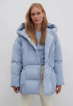 Подовжений жіночий пуховик oversize Finn Flare FWB11024-124 блакитний XL/2XL