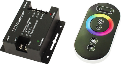 Sterownik Blow do taśm LED RGB z RF pilotem Czarny (5900804060697)