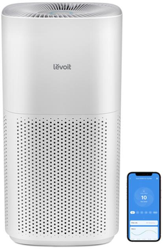 Levoit Core 600S: Очищувач повітря з фільтром 3 в 1 True HEPA, Wi-Fi та автоматичним управлінням для приміщень до 147 м²