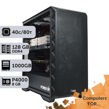 Компьютер Power Up #5 для 3Ds Max&Corona Renderer / Xeon E5 2673 v4 x2 / 128 GB / SSD 1TB / NVIDIA Quadro P4000 8GB для видеомонтажа анимационного дизайна и постобработки
