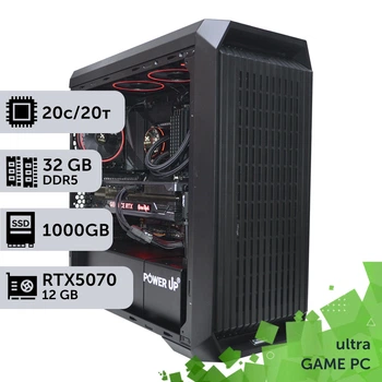Игровой компьютер GamePC Ultra #479 Core Ultra 7 265KF / 32 GB / SSD 1TB / GeForce RTX 5070 12GB геймерский системный блок для киберспорта и стриминга