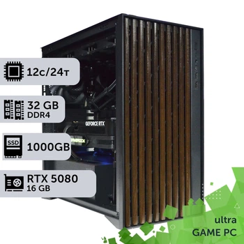 Игровой компьютер GamePC Ultra #418 Ryzen 9 9900x / 32 GB / SSD 1TB / GeForce RTX 5080 16GB геймерский системный блок для киберспорта и стриминга