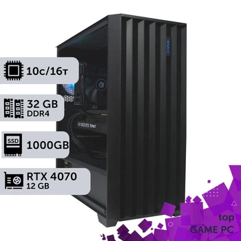 Игровой компьютер GamePC TOP #452 Core i5 14400F / 32GB / SSD 1TB / GeForce RTX 4070 12GB геймерский системный блок для киберспорта и стриминга