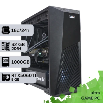 Игровой компьютер GamePC Ultra #507 Core i7 13700F / 32GB / HDD 2TB / SSD 1TB / GeForce RTX 5060Ti 8GB геймерский системный блок для киберспорта и стриминга