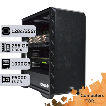 Компьютер Power Up #2 для 3Ds Max&Corona Renderer / AMD EPYC 7702 x2 / 256 GB / SSD 1TB / NVIDIA Quadro P5000 16GB для видеомонтажа анимационного дизайна и постобработки