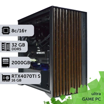 Игровой компьютер GamePC Ultra #424 Ryzen 7 9700х / 32 GB / SSD 2TB / GeForce RTX 4070Ti Super 16GB геймерский системный блок для киберспорта и стриминга