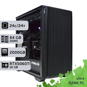 Игровой компьютер GamePC Ultra #518 Core Ultra 9 285K / 64 GB / SSD 2TB / GeForce RTX 5060Ti 16GB геймерский системный блок для киберспорта и стриминга