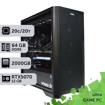 Игровой компьютер GamePC Ultra #480 Core Ultra 7 265KF / 64 GB / SSD 2TB / GeForce RTX 5070 12GB геймерский системный блок для киберспорта и стриминга