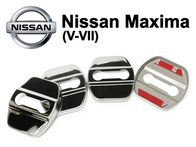 Накладка (заглушка) замка дверей Nissan Maxima (V-VII) (4 двери) Хром