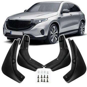 Брызговики Mercedes EQC 2019- для авто с подножками, комплект 4шт.