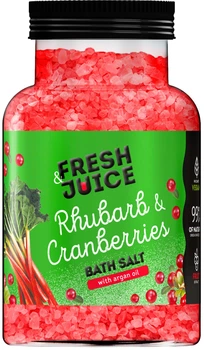 Соль для ванн Fresh Juice Rhubarb & Cranberries 700 г (4823015946257)
