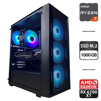 ゲーミングPC/Ryzen 7 6700XT 16GB 新品NVMe 1TB Компьютеры AMD Ryzen 7 с видеокартой Radeon RX 6700 XT