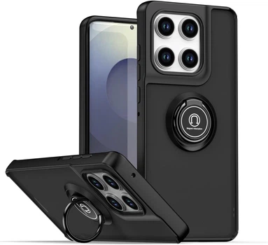 Чехол Fiji Colorframe для Motorola Edge 60 Pro матовый бампер с кольцом подставкой Black