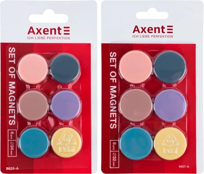 Набір магнітів Axent Morandi 24 мм х 6 шт + 32 мм х 6 шт (9826/9827-A)