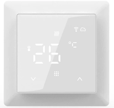 Програмований терморегулятор In-Therm PWT 511 Wi-Fi білий матовий з сенсорним екраном для теплого підлоги з захистом від дітей і таймером