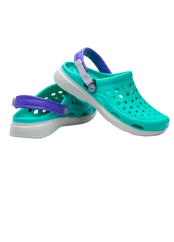Женские шлепанцы сабо Joybees Modern Clog Teal/Light grey, размер 40 стелька 25,7см (зеленый)