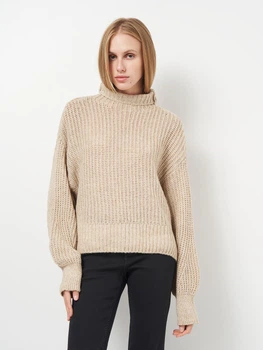 Свитер вязаный оверсайз женский H&M 1198550_беж L Бежевый (2000001639627)