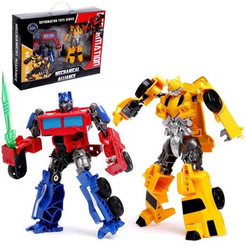 Набор Роботов Трансформеров Оптимус Прайм и Бамблби Автоботы Transformers 18 см.
