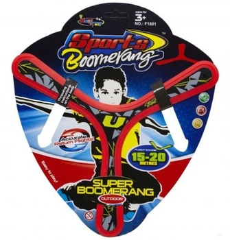 Спортивный бумеранг Sports Boomerang – дальность полета 15–20 м, легкая игрушка для детей