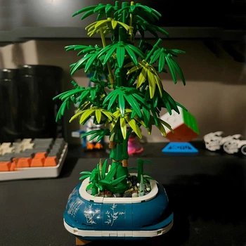Конструктор Zhe Gao Бонсай із бамбука 528 деталей — Сучасний 3D пазл для дорослих, інтер'єрна модель
