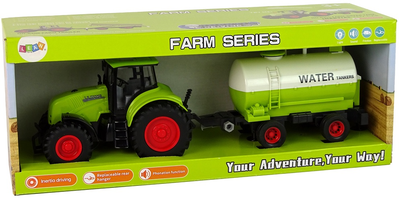 Трактор LEAN Toys Ферма з причепом, великі колеса, зелений 15424 (5905515358026)