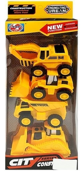 Zestaw zabawek LEAN Toys Pojazdy budowy z napędem frykcyjnym 4 szt 5692 (5905679071076)