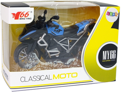 Іграшка LEAN Toys Мотоцикл GT з приводом pull-back світлом і звуком 1:14 Синій 12258 (5905214970345)