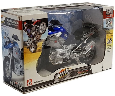 Іграшка LEAN Toys Мотоцикл на батарейках зі світлом і музикою Синій 6733 (5905323219335)
