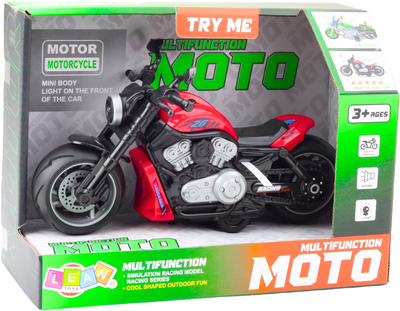 Іграшка LEAN Toys Іграшковий мотоцикл на батарейках з приводом, світлом і звуками Червоний 24208 (5905991053545)