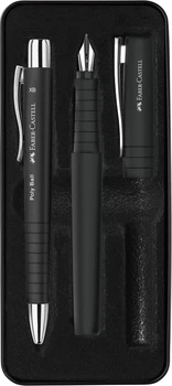 Ручка подарочная Faber-Castell в наборе, 1,0 мм., XB, BLACK, перо+шариковая, (241050)
