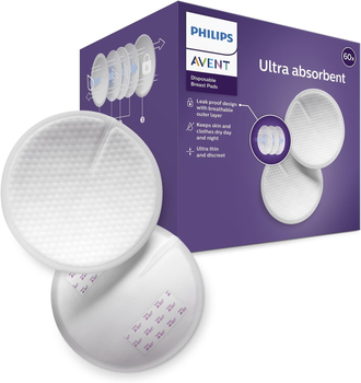 Wkladki laktacyjne Philips AVENT jednorazowe 60 szt SCF254/61 (8710103980438)