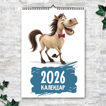 Календарь 2026 A3 перекидной настенный Год лошади 13 листов ENTERSTORE (art. 269003)