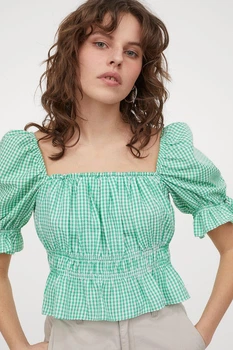 Топ H&M Divided зелений-білий CTKEY086 S